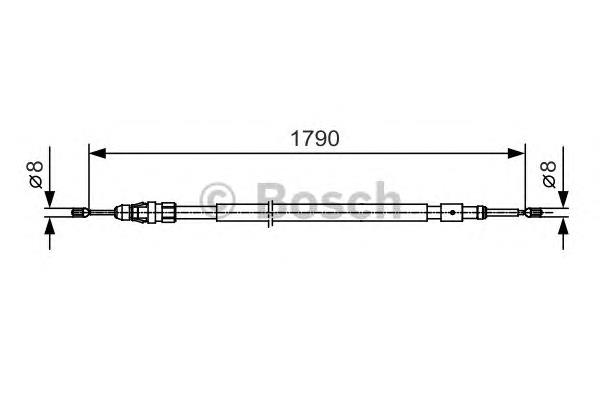 Cable de freno de mano trasero derecho/izquierdo E074102 Peugeot/Citroen