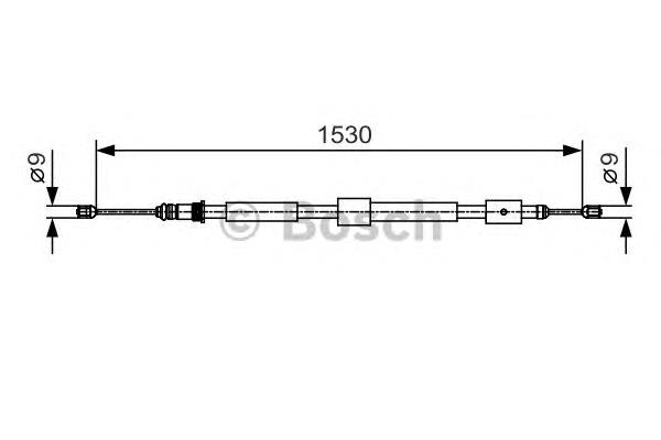 104564 Cofle cable de freno de mano trasero derecho