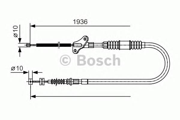 Cable de freno de mano trasero derecho 1987482110 Bosch