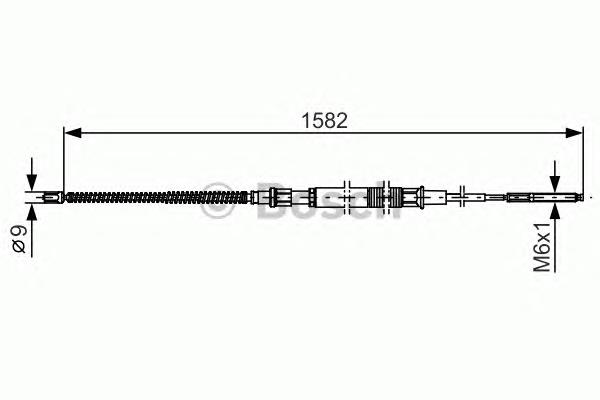 Cable de freno de mano trasero derecho/izquierdo 1987482124 Bosch