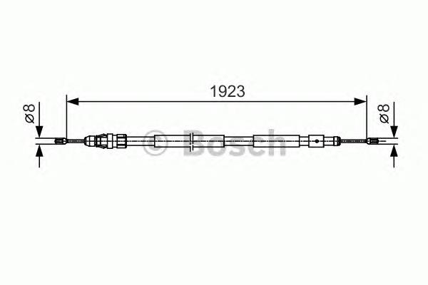 1987482117 Bosch cable de freno de mano trasero derecho