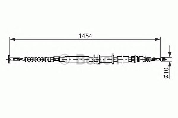 1987482179 Bosch cable de freno de mano trasero derecho