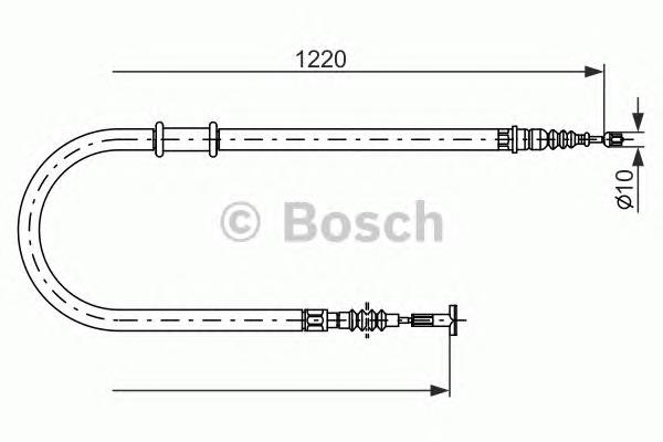 Cable de freno de mano trasero izquierdo 1987482182 Bosch