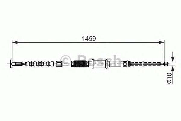 Cable de freno de mano trasero derecho 1987482180 Bosch