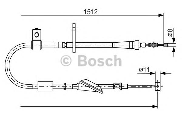 Cable de freno de mano trasero izquierdo 5440278F12 Suzuki