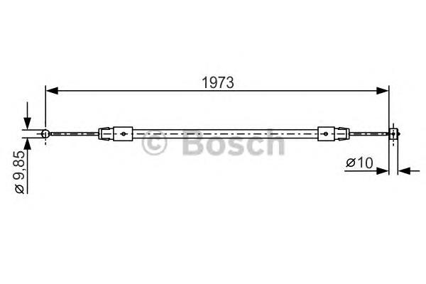 1987482192 Bosch cable de freno de mano delantero