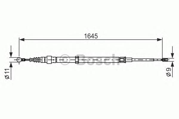 1987482191 Bosch cable de freno de mano trasero derecho/izquierdo