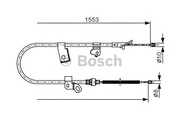 Cable de freno de mano trasero derecho 1987482156 Bosch