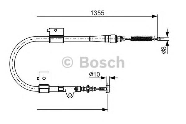 1987482152 Bosch cable de freno de mano trasero derecho