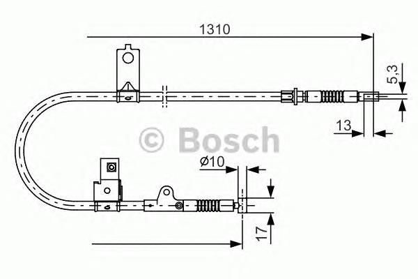 Cable de freno de mano trasero derecho 29038 Akron Malo