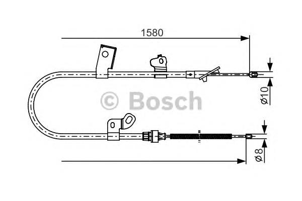 Cable de freno de mano trasero izquierdo 1987482155 Bosch