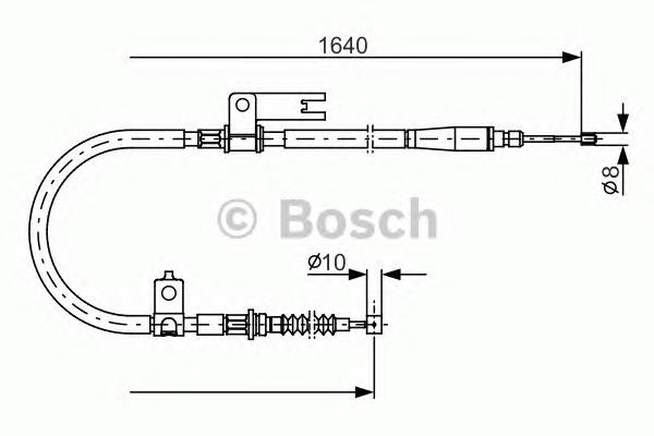 Cable de freno de mano trasero izquierdo 1987482154 Bosch