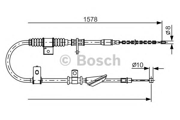 1987482168 Bosch cable de freno de mano trasero izquierdo