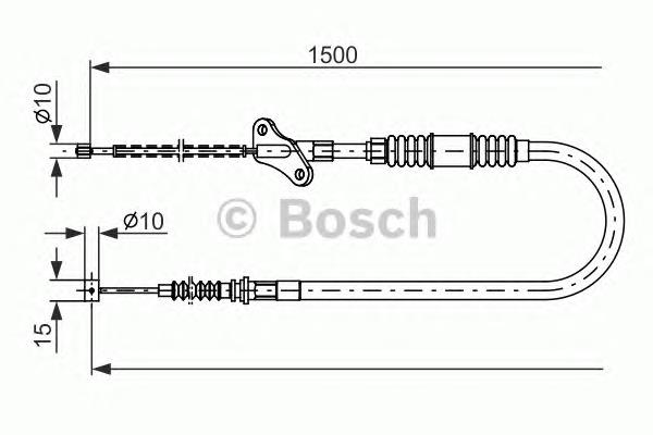 BKB2813 Borg&beck cable de freno de mano trasero izquierdo