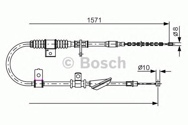 Cable de freno de mano trasero derecho 81991 Metalcaucho