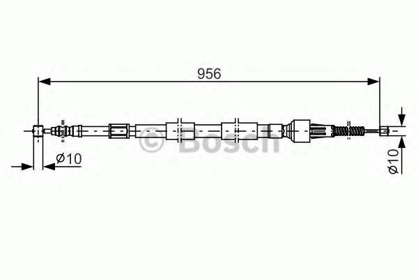 Cable de freno de mano trasero izquierdo 1987482162 Bosch