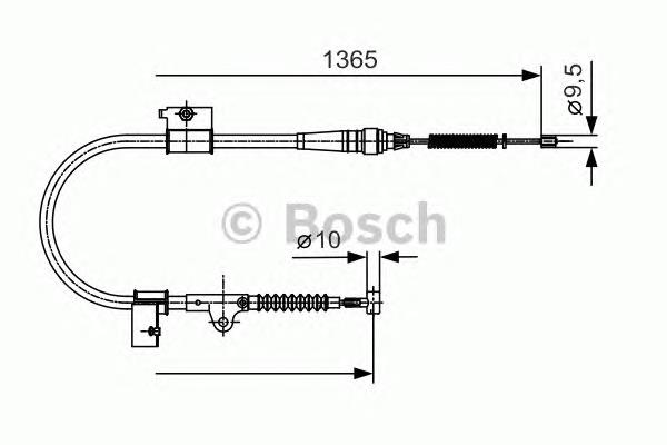 Cable de freno de mano trasero izquierdo 29191 Akron Malo