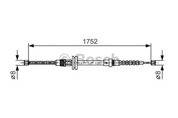Cable de freno de mano trasero derecho/izquierdo 1987482044 Bosch