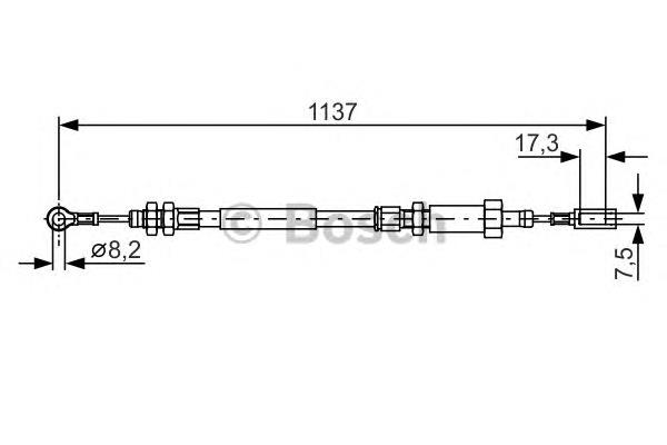 Cable de freno de mano delantero 1987482046 Bosch