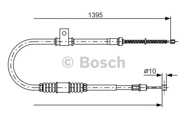 Cable de freno de mano trasero izquierdo BKB2094 Borg&beck