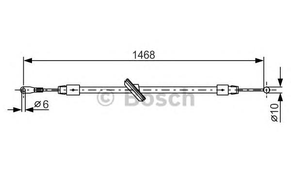 Cable de freno de mano delantero 1987482027 Bosch