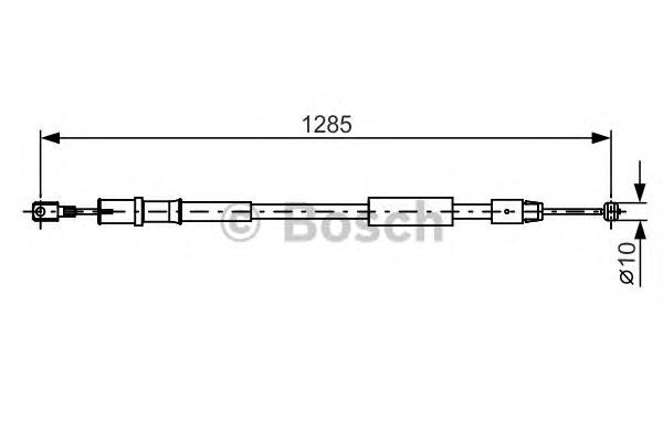 1987482026 Bosch cable de freno de mano trasero izquierdo