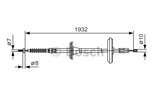 Cable de freno de mano trasero derecho/izquierdo 1987482021 Bosch