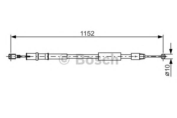 Cable de freno de mano trasero derecho Bosch 1987482025 precio, desde 11,99 EUR