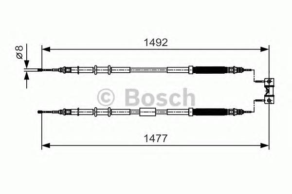 Cable de freno de mano trasero derecho/izquierdo 1987482038 Bosch