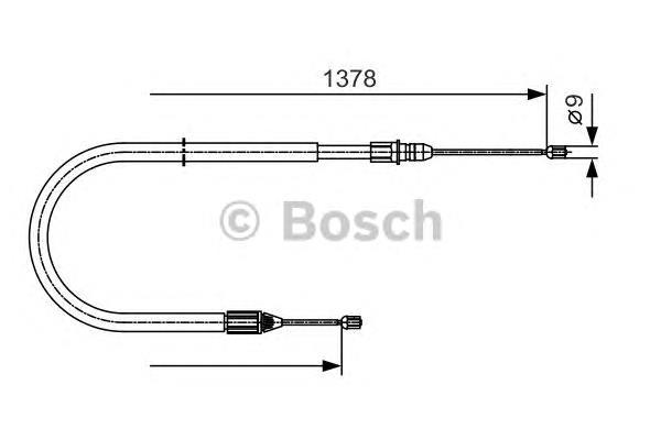 1987482041 Bosch cable de freno de mano trasero izquierdo