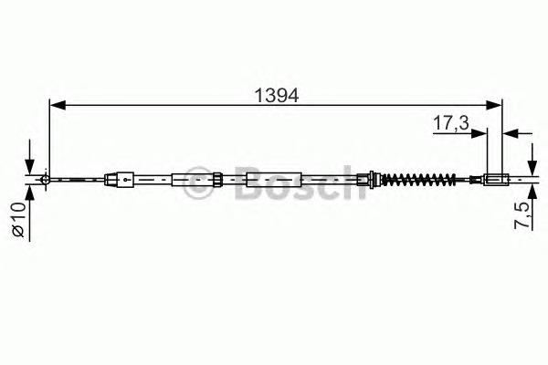 1987482033 Bosch cable de freno de mano trasero derecho/izquierdo