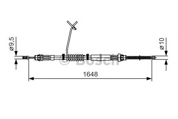 Cable de freno de mano trasero izquierdo 1987482035 Bosch