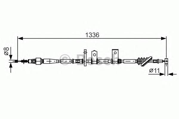 Cable de freno de mano trasero izquierdo 1987482091 Bosch