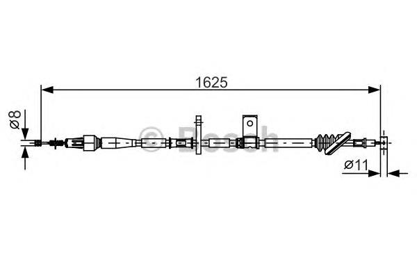 Cable de freno de mano trasero derecho 1987482094 Bosch