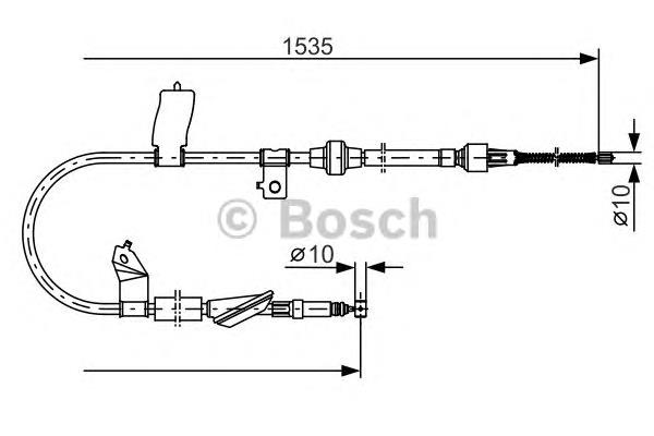 1987482085 Bosch cable de freno de mano trasero izquierdo