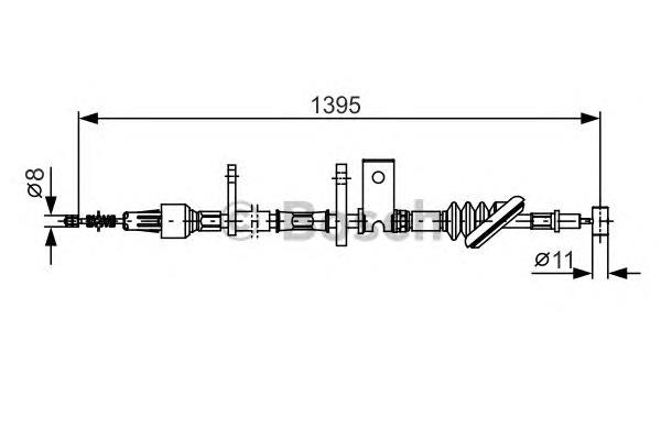 Cable de freno de mano trasero derecho 1987482089 Bosch