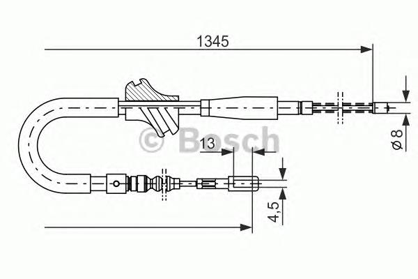 1987482101 Bosch cable de freno de mano trasero izquierdo