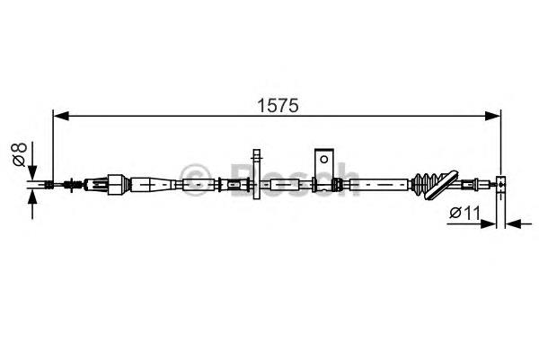 1987482095 Bosch cable de freno de mano trasero izquierdo