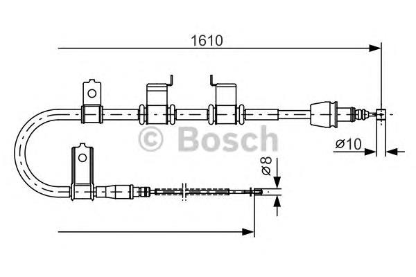 1987482070 Bosch cable de freno de mano trasero izquierdo
