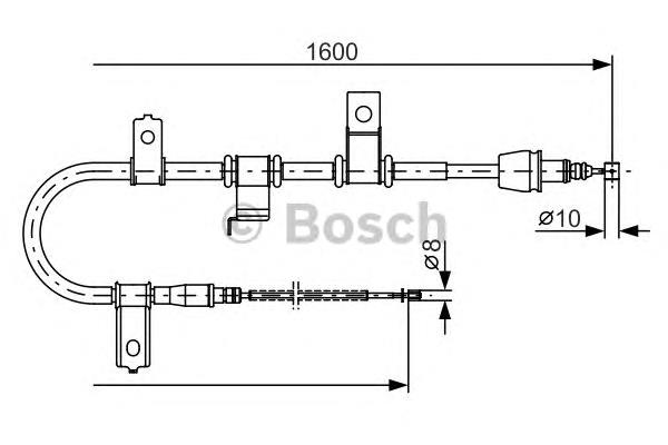 1987482073 Bosch cable de freno de mano trasero derecho