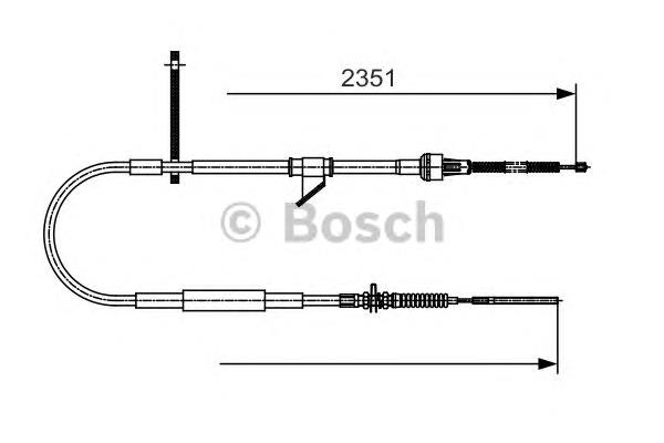 Cable de freno de mano trasero derecho MB256867 Mitsubishi