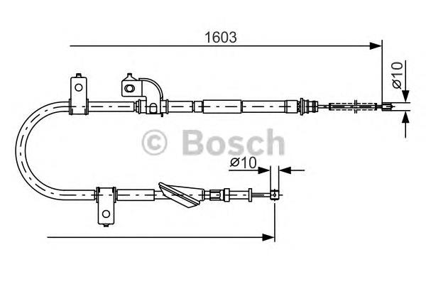 Cable de freno de mano trasero derecho 1987482080 Bosch