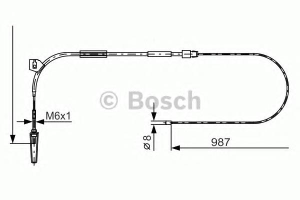 Cable de freno de mano delantero 1987477962 Bosch