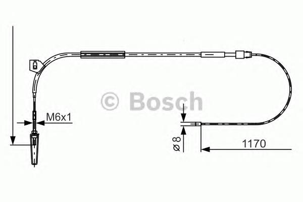 Cable de freno de mano delantero 1987477961 Bosch