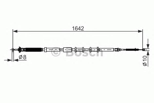 Cable de freno de mano trasero izquierdo 1987477974 Bosch