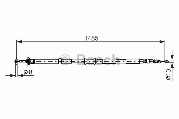 Cable de freno de mano trasero izquierdo 26835 Akron Malo