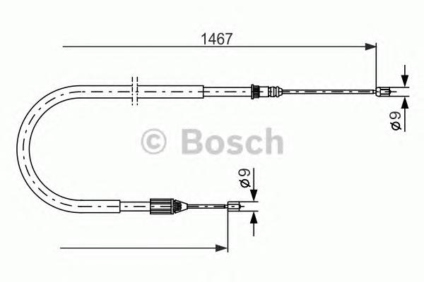 Cable de freno de mano trasero derecho/izquierdo 1987477937 Bosch