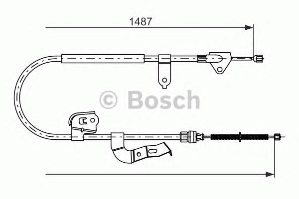 1987477952 Bosch cable de freno de mano trasero izquierdo