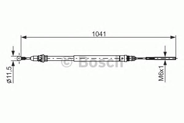 Cable de freno de mano trasero izquierdo E074268 Peugeot/Citroen