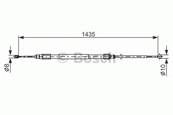 Cable de freno de mano trasero derecho/izquierdo 1987477946 Bosch